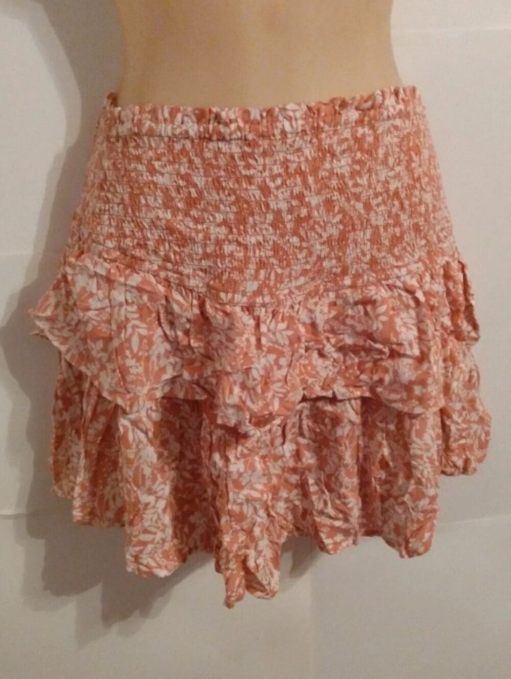 Japna Tiered Ruffled Floral Mini Skirt Cottagecore Whimsygoth